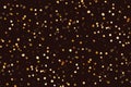 Seamless pattern with gold sequins on dark background. Golden glitter texture christmas abstract background. Magic dust confetti Royalty Free Stock Photo